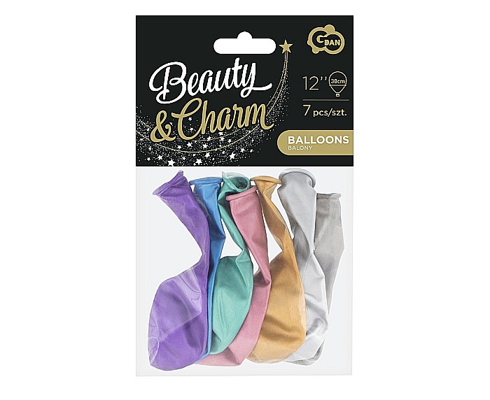 GOD BALON LATEX BEAUTY&CHARM PLATINUM COLOURS 30CM 7/SET CB-7LMX [2]