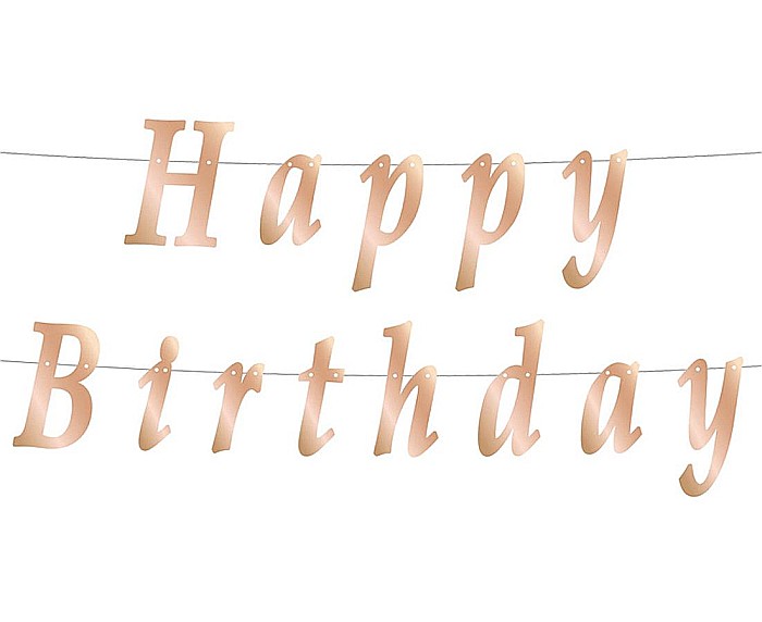 GOD BANNER B&C Happy Birthday, DIY, metallic rose gold,11x 200cm PF-GRGMD [1]