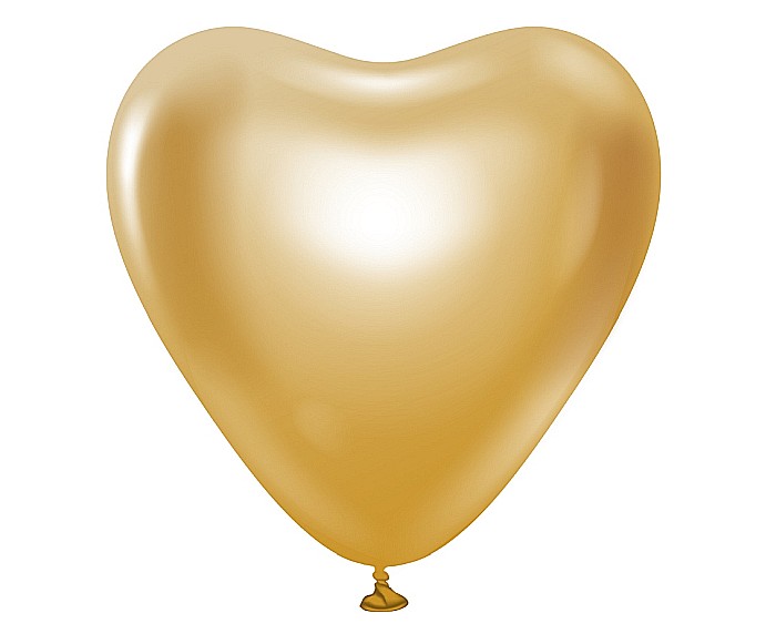GOD BALOANE LATEX B&C, 30cm, platinum gold hearts, 6/set CB-S6LZ [2]