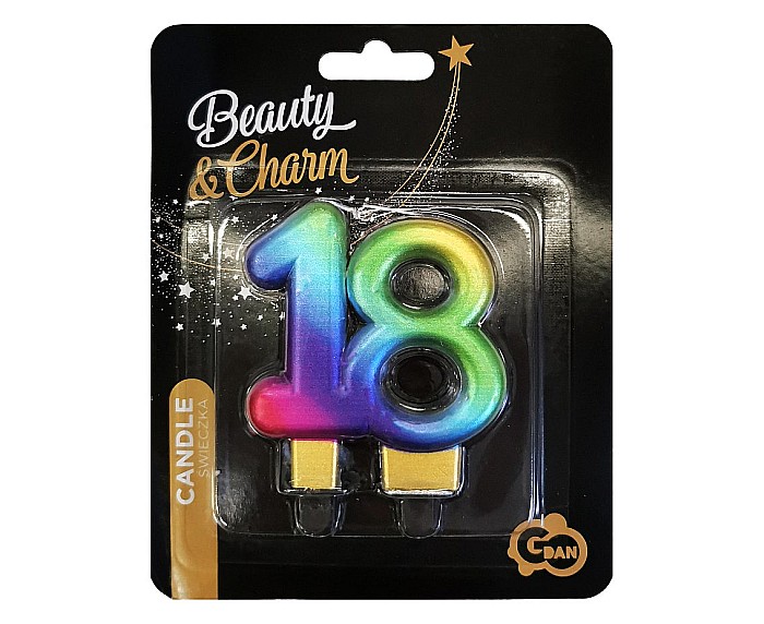 GOD LUMANARI TORT Candle number 18, galaxy, 7.5cm SF-S18G [2]