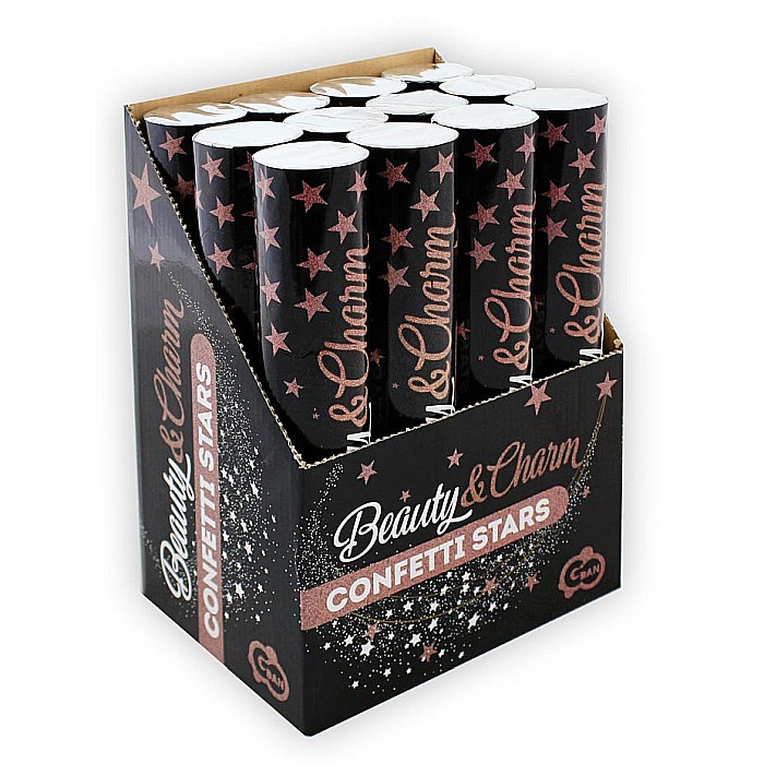 GOD CONFETTI Confetti cannon Rose Gold Stars, 30cm KP-RG30 [2]
