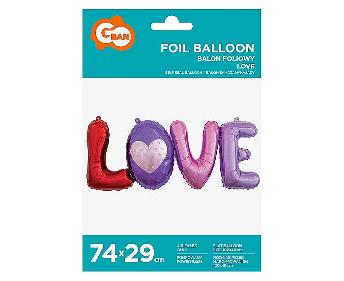 GOD BALON FOLIE litere LOVE 74CM BF-LTLV [2]