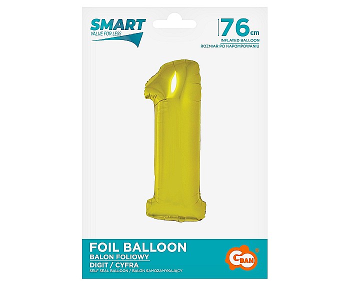 GOD BALON FOLIE ALUMNIU SMART 1 GOLD 76CM CH-SZL1 [2]