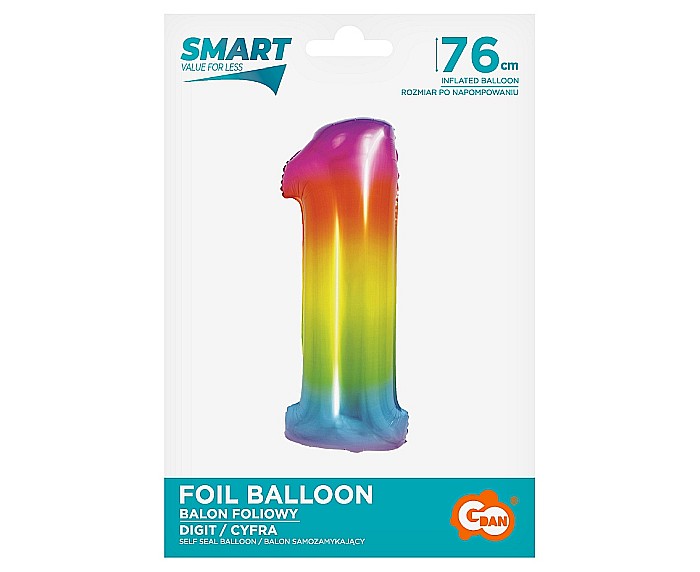 GOD BALON FOLIE ALUMINIU SMART 1 RAINBOW 76CM CH-STC1 [2]
