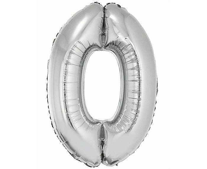 GOD BALON FOLIE ALUMINIU Smart, digit 0, 76cm, silver CH-SSR0 [1]