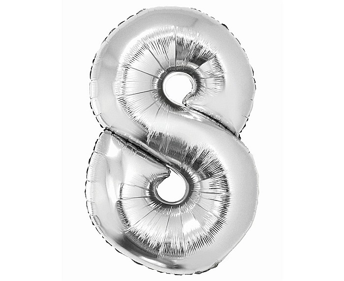 GOD BALON FOLIE ALUMINIU Smart, digit 8, 76cm, silver CH-SSR8 [1]