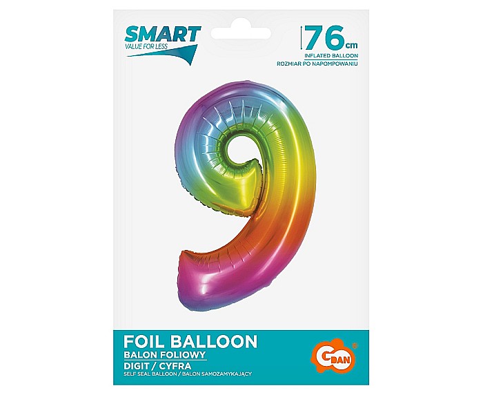 GOD BALON FOLIE ALUMINIU SMART 9 RAINBOW 76CM CH-STC9 [2]