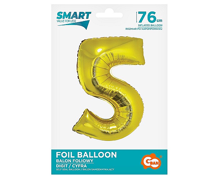 GOD BALON FOLIE ALUMNIU SMART 5 GOLD 76CM CH-SZL5 [2]