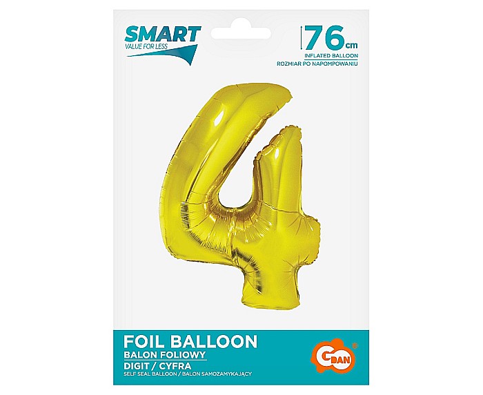 GOD BALON FOLIE ALUMNIU SMART 4 GOLD 76CM CH-SZL4 [2]