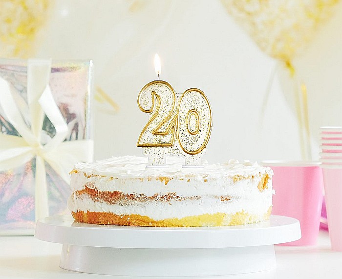 GOD LUMANARI TORT Number 20, gold outline, 6.5cm PF-SCZK20 [2]