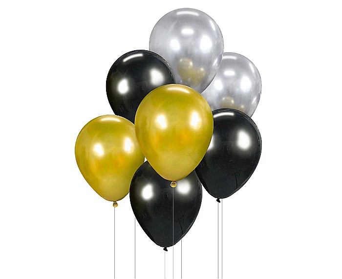 GOD BALOANE Balloon Bouquet B&C, 30cm, auriu,ag, negru 7/set BB-ZSC7 [1]