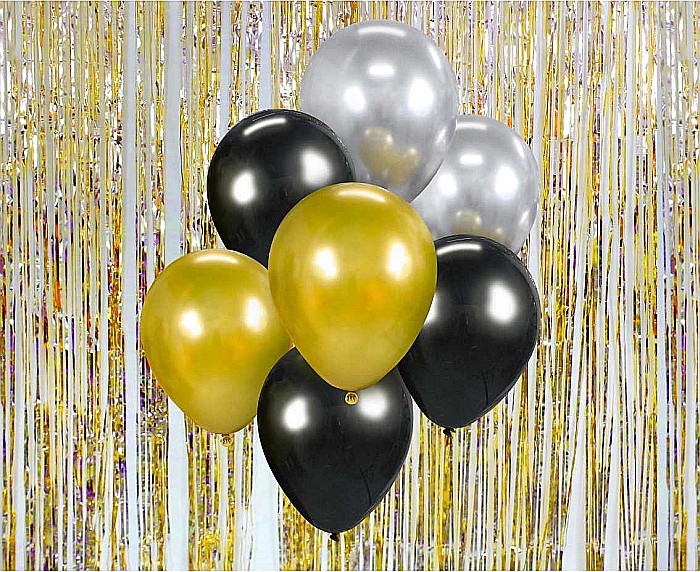 GOD BALOANE Balloon Bouquet B&C, 30cm, auriu,ag, negru 7/set BB-ZSC7 [2]