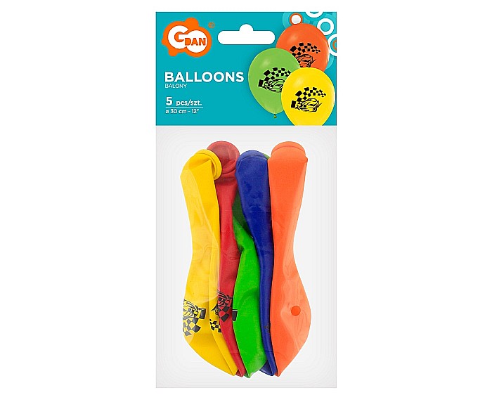 GOD BALOANE LATEX Racing Car balloons, 30cm, 5/set GZ-SMW5 [3]
