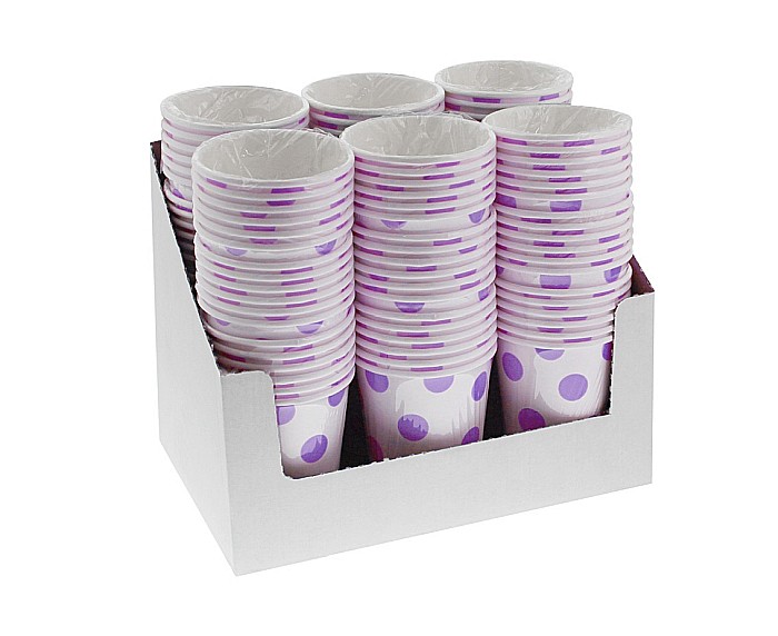 GOD PAHARE CARTON Polka Dots, lavanda, 250ml 6/set PW-KPGL [3]