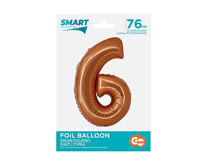 GOD BALON FOLIE ALUMINIU SMART 6 CUPRU 76CM CH-SMD6 [2]