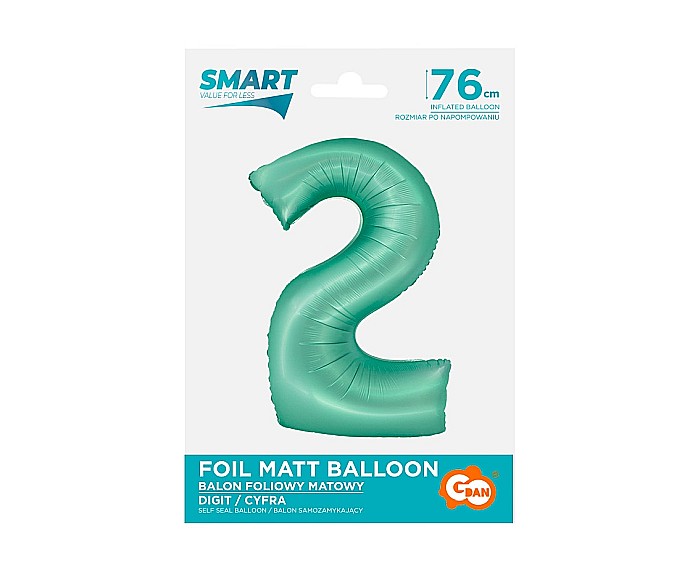 GOD BALON FOLIE ALUMINIU SMART 2 MAT MINT 76CM CH-SMT2 [2]