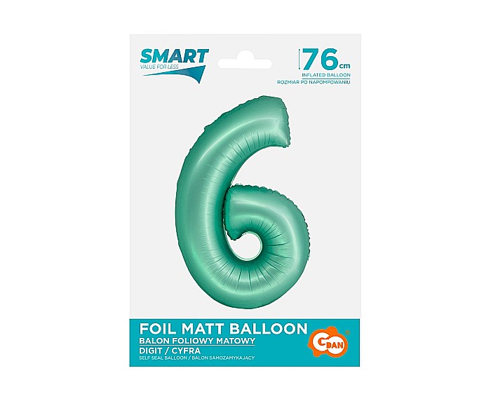 GOD BALON FOLIE ALUMINIU SMART 6 MAT MINT 76CM CH-SMT6 [2]
