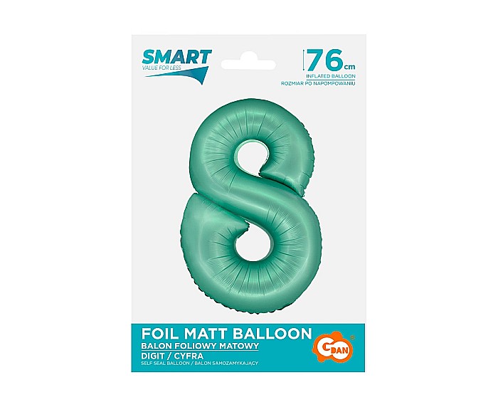 GOD BALON FOLIE ALUMINIU SMART 8 MAT MINT 76CM CH-SMT8 [2]