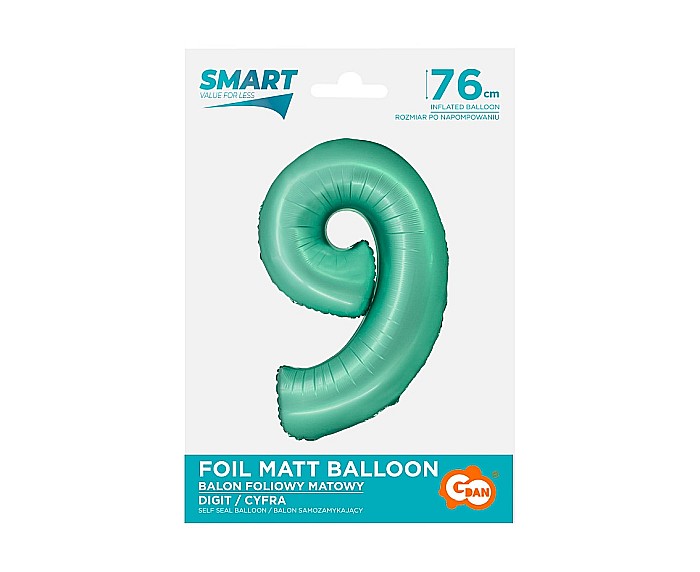 GOD BALON FOLIE ALUMINIU SMART 9 MAT MINT 76CM CH-SMT9 [2]