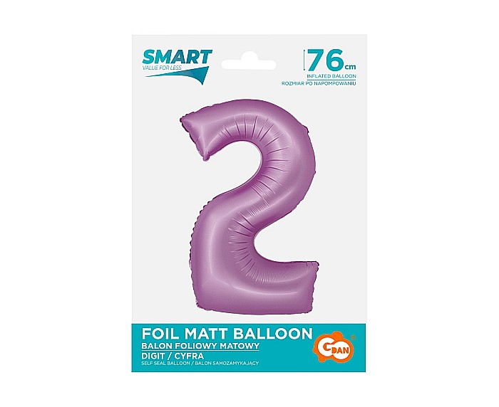 GOD BALON FOLIE ALUMINIU SMART 2 MAT LAVENDER 76CM CH-SLW2 [2]