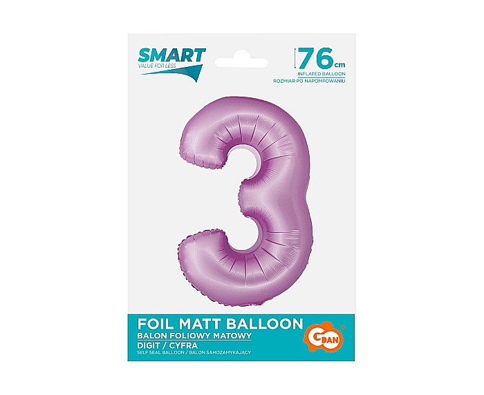 GOD BALON FOLIE ALUMINIU SMART 3 MAT LAVENDER 76CM CH-SLW3 [2]