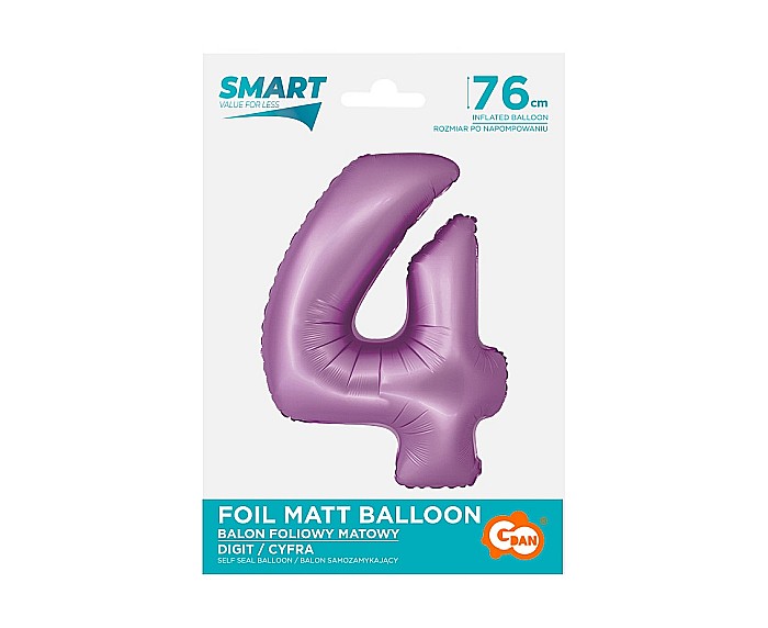 GOD BALON FOLIE ALUMINIU SMART 4 MAT LAVENDER 76CM CH-SLW4 [2]