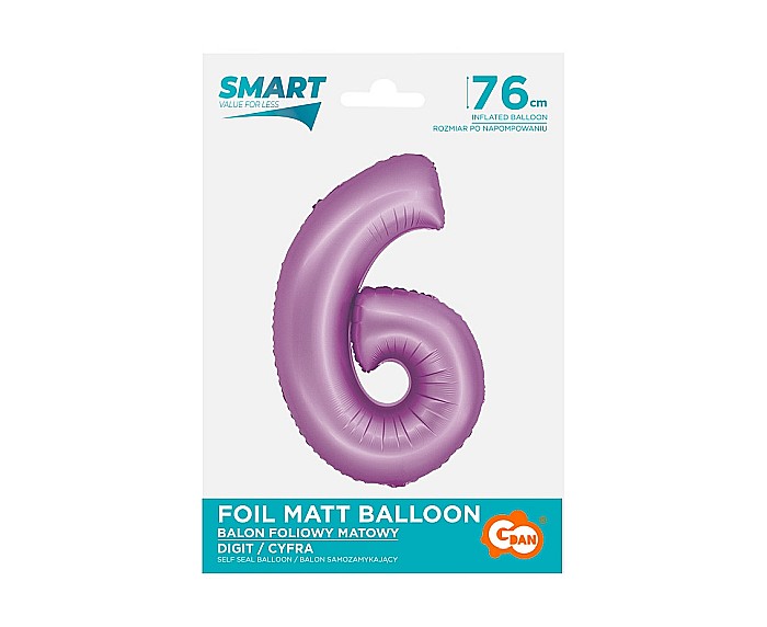 GOD BALON FOLIE ALUMINIU SMART 6 MAT LAVENDER 76CM CH-SLW6 [2]