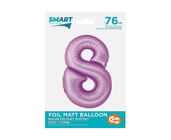 GOD BALON FOLIE ALUMINIU SMART 8 MAT LAVENDER 76CM CH-SLW8 [2]