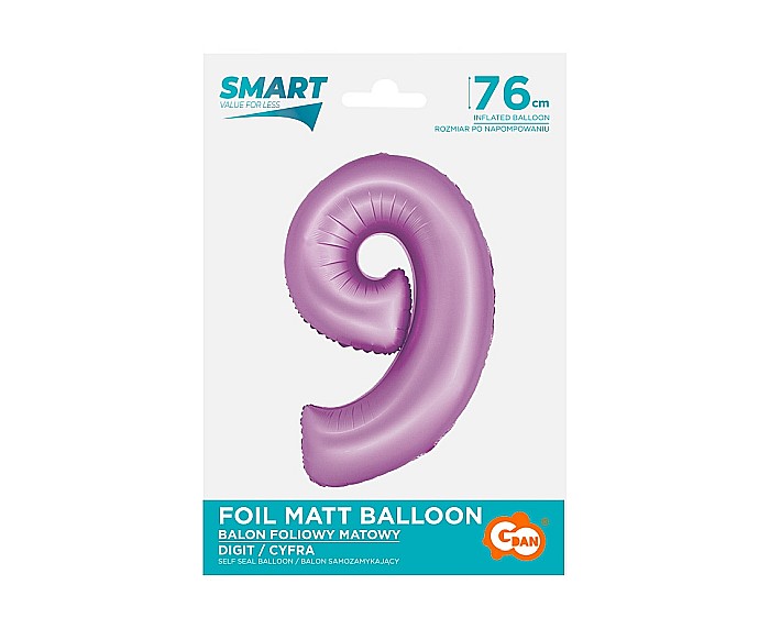 GOD BALON FOLIE ALUMINIU SMART 9 MAT LAVENDER 76CM CH-SLW9 [2]