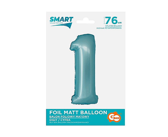 GOD BALON FOLIE ALUMINIU SMART 1 MAT LIGHT BLUE 76CM CH-SJN1 [2]