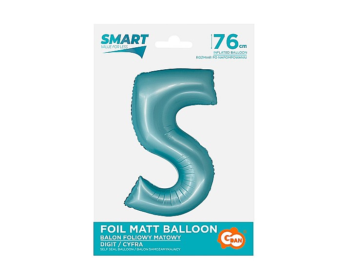 GOD BALON FOLIE ALUMINIU SMART 5 MAT LIGHT BLUE 76CM CH-SJN5 [2]