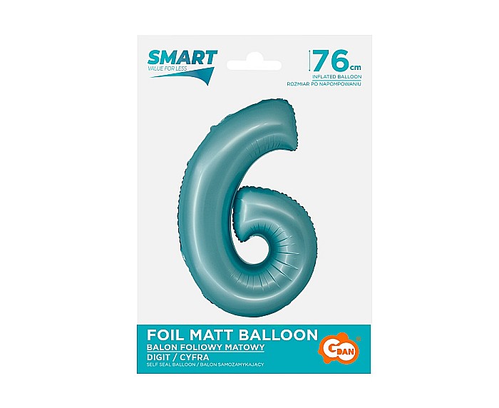 GOD BALON FOLIE ALUMINIU SMART 6 MAT LIGHT BLUE 76CM CH-SJN6 [2]