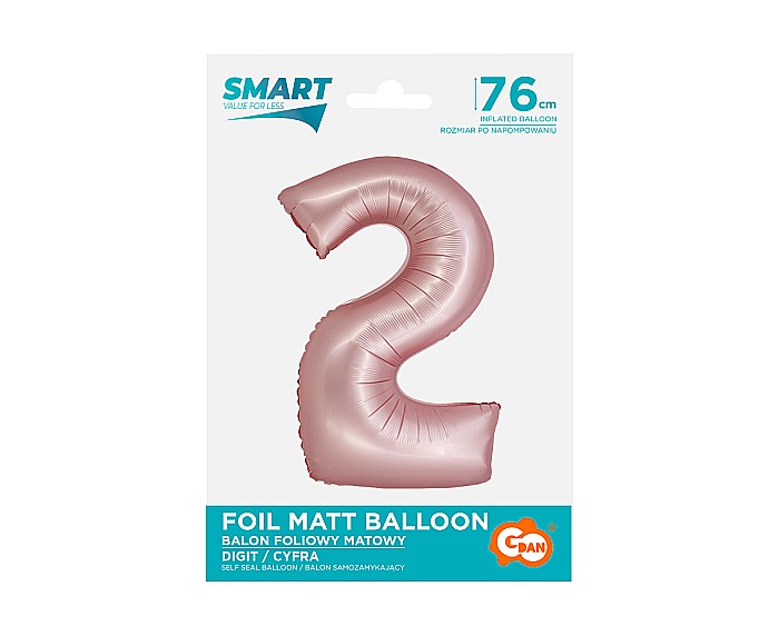 GOD BALON FOLIE ALUMINIU SMART 2 MAT LIGHT PINK 76CM CH-SJR2 [2]