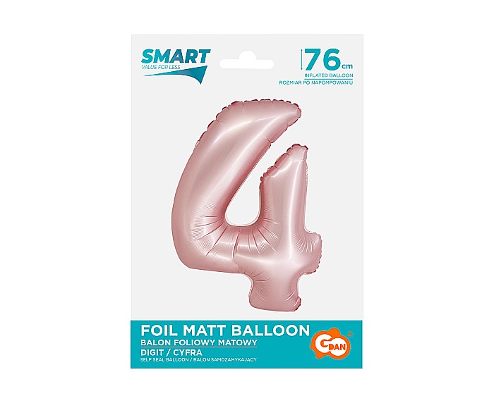 GOD BALON FOLIE ALUMINIU SMART 4 MAT LIGHT PINK 76CM CH-SJR4 [2]