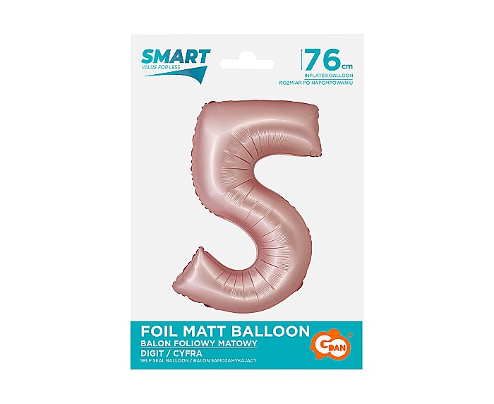 GOD BALON FOLIE ALUMINIU SMART 5 MAT LIGHT PINK 76CM CH-SJR5 [2]