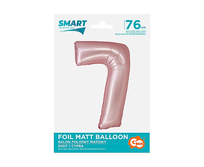 GOD BALON FOLIE ALUMINIU SMART 7 MAT LIGHT PINK 76CM CH-SJR7 [2]