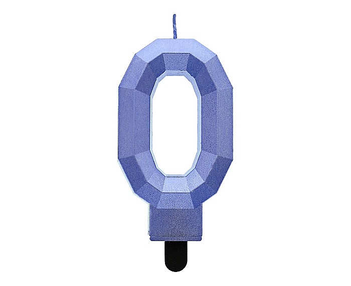 GOD LUMANARI TORT Number 0, Diamond, metallic dark blue, 7.6cm PF-SDC0 [1]