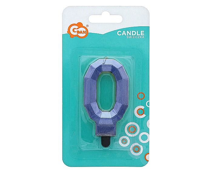 GOD LUMANARI TORT Number 0, Diamond, metallic dark blue, 7.6cm PF-SDC0 [2]