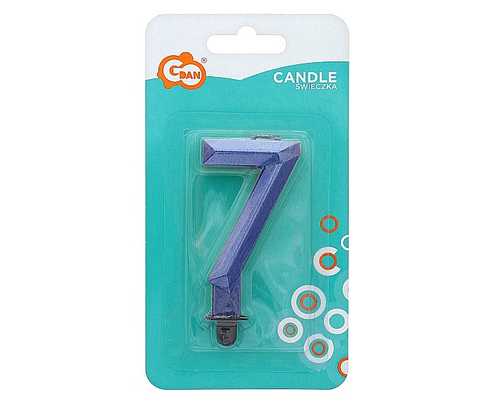 GOD LUMANARI TORT Number 7, Diamond, metallic dark blue, 7.6cm PF-SDC7 [2]