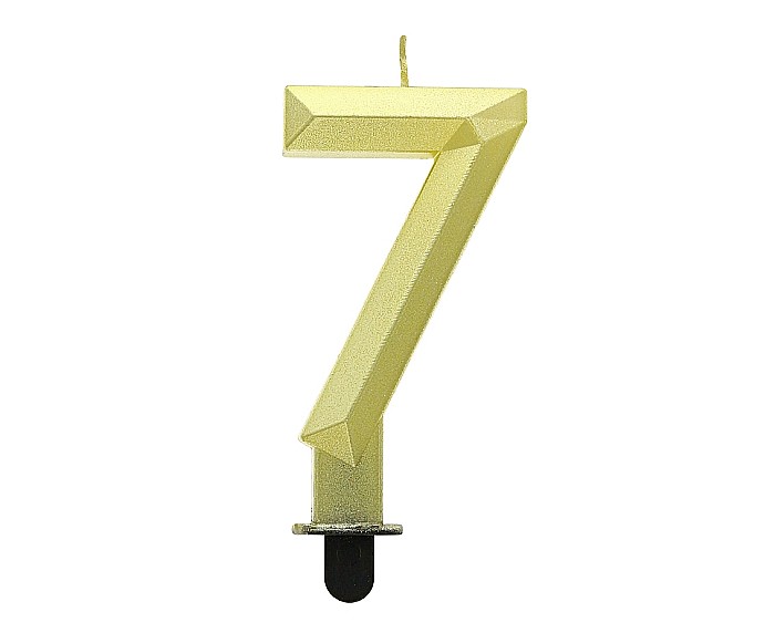 GOD LUMANARI TORT Number 7, Diamond, metallic gold, 7.6cm PF-SDZ7 [1]