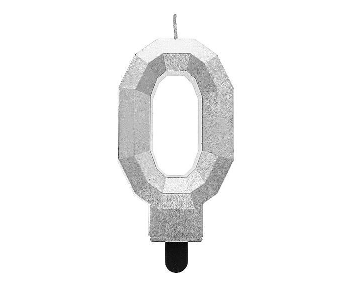 GOD LUMANARI TORT Number 0, metallic silver, 7.6cm PF-SDS0 [1]