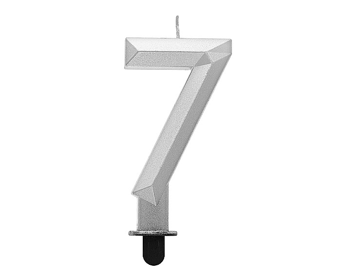 GOD LUMANARI TORT Number 7, metallic silver, 7.6cm PF-SDS7 [1]