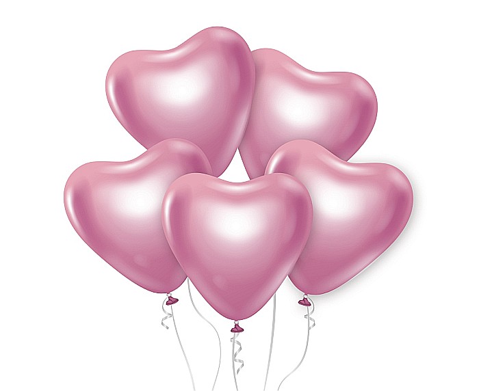 GOD BALOANE LATEX B&C, 30cm, platinum light pink hearts, 6/set CB-S6LJ [1]