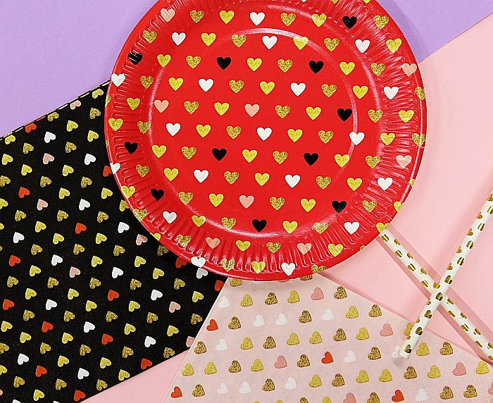 GOD FARFURII CARTON XOXO, red 18cm 6/set PG-TXC6 [2]