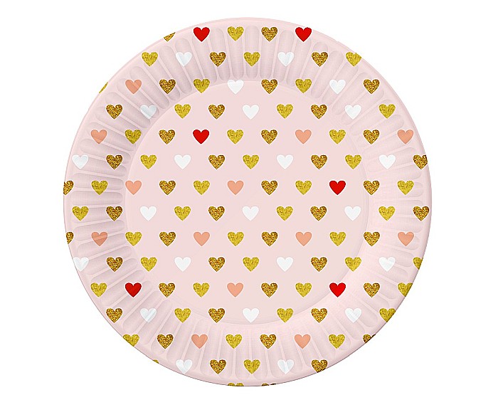 GOD FARFURII CARTON XOXO, pink, 18cm 6/set PG-TXR6 [1]