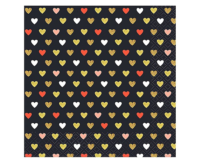 GOD SERVETELE 33*33CM 20/SET XOXO COLLECTION NEGRU PG-SXK2 [1]