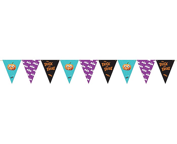 GOD GHIRLANDA DIN HARTIE Boo paper flag garland, 250cm 9 flags RV-GPFB [4]