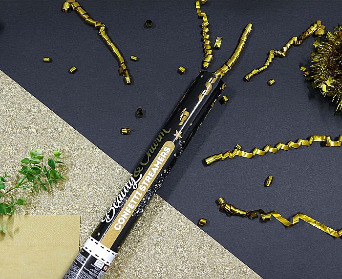 GOD CONFETTI Confetti Cannon, Streamers Gold, 40cm JC-KPSZ40 [2]