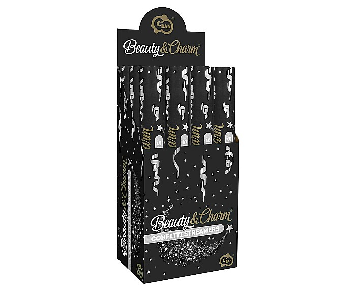 GOD CONFETTI Confetti Cannon, Streamers Silver, 40cm JC-KPSS40 [3]