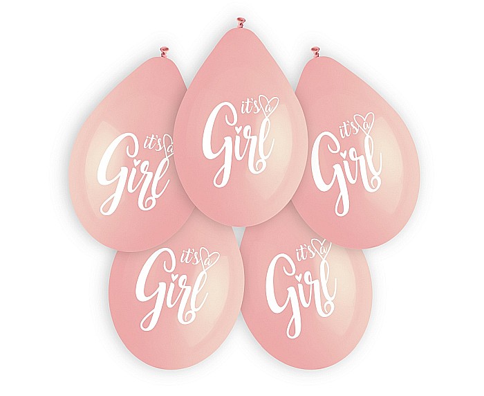 GOD BALOANE Premium hellium balloons, It's a Girl, 33cm, 5/set GS120/961W [1]